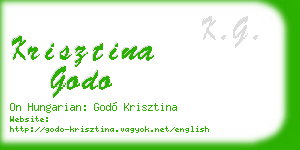 krisztina godo business card