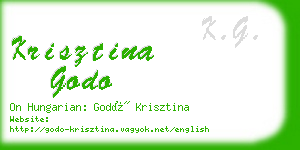 krisztina godo business card